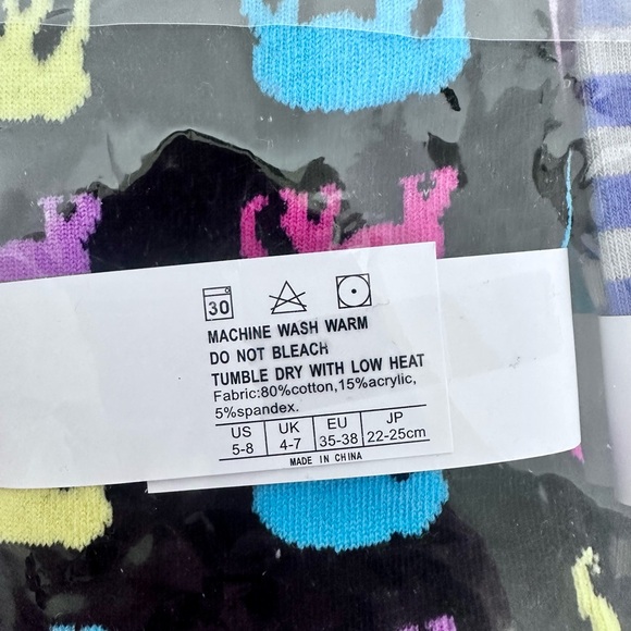 Fashion Women’s mid tube cotton whimsical cartoon elephant socks shoe size (5-8) - Picture 5 of 7